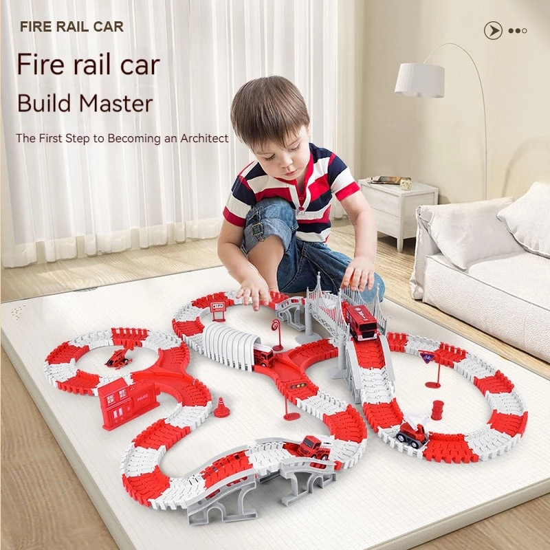 Model Kit Train - Tor strażacki montujący inżynierię samochodową mini