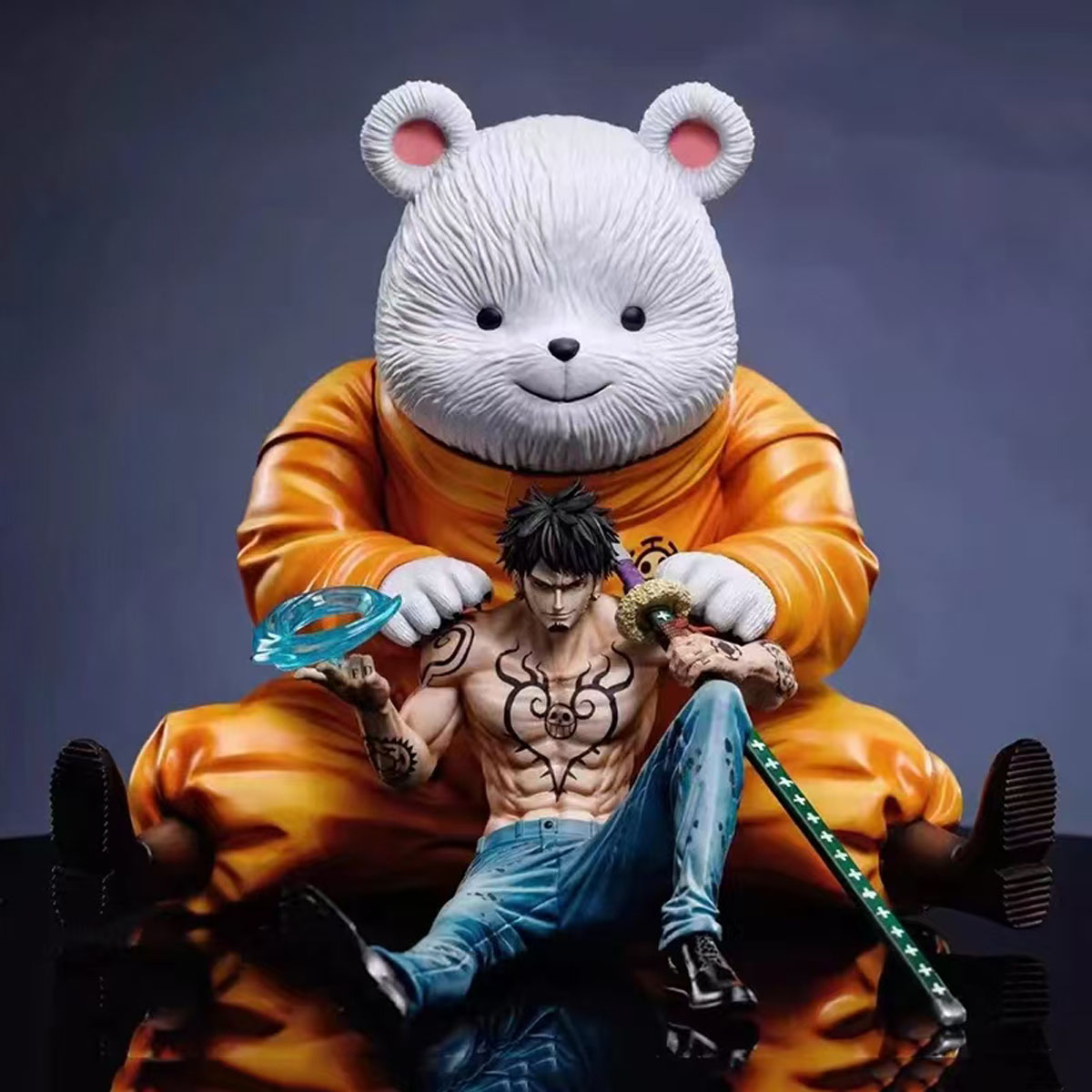 Model Kit Judge - Jednoczęściowa figurka anime Postawa siedząca Trafalgar