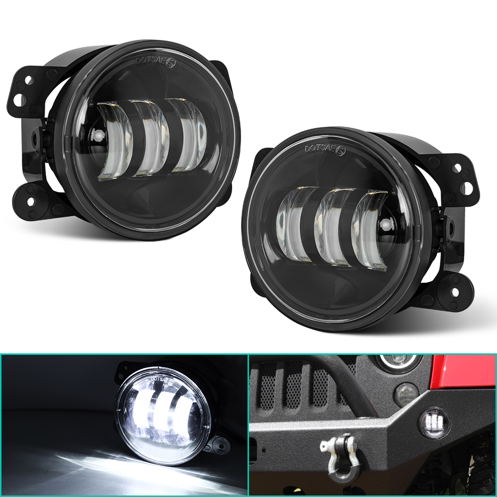 Model Kit Dodge Charger - 4-calowe okrągłe światła przeciwmgielne LED do