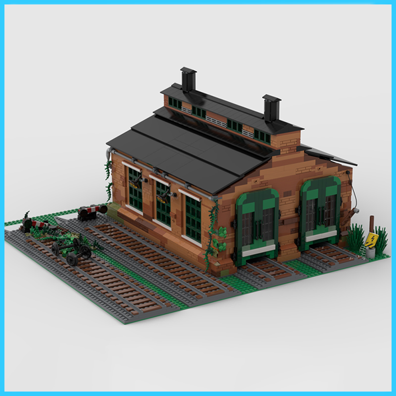 Model Kit Train - MOC Nieużywany Schronisko na Pociągi Model