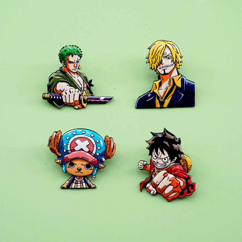 4 szt. Zestaw przypinek z moty – Model Kit One Piece Bandai recenzja i cena